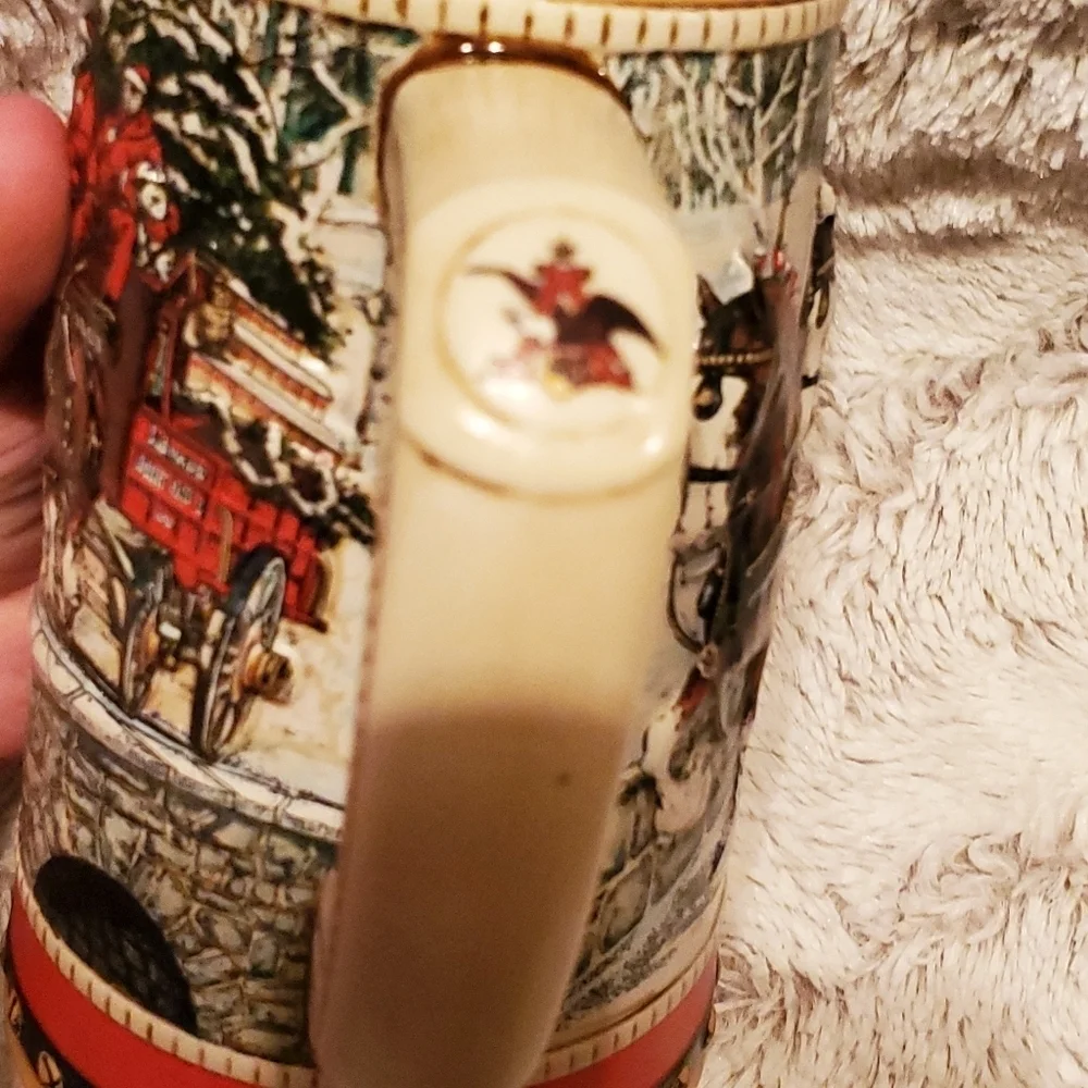 Budweiser Holiday Horses Beer Stein 